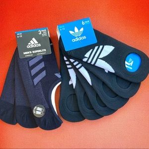 NWT Adidas men’s black socks - 9 pairs